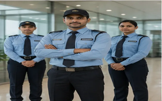 Security supervisors coordinating professional guard operations